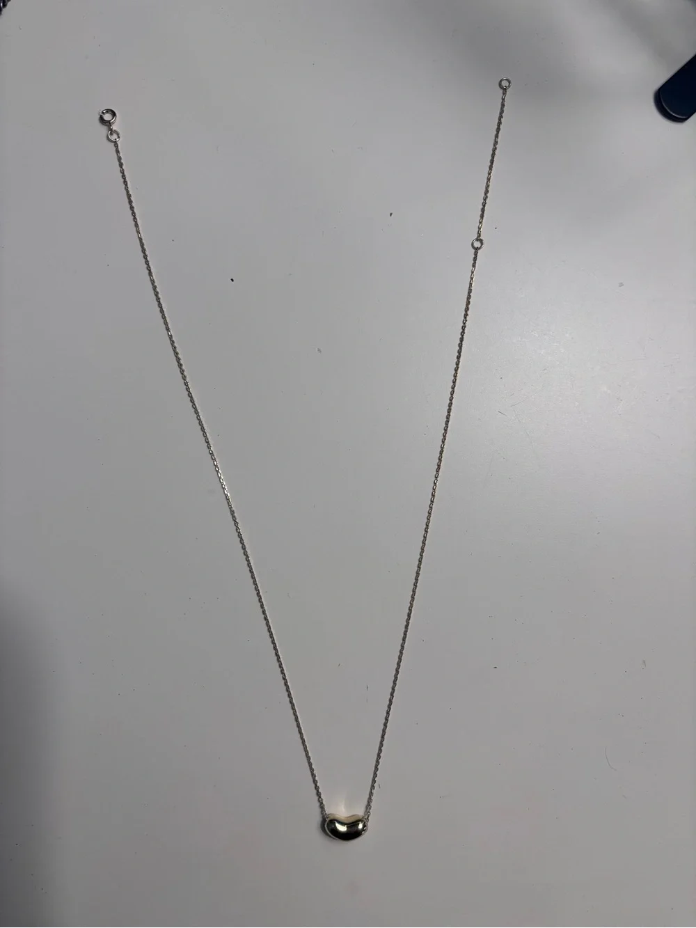 Delicate Gold Bean Pendant Necklace - Minimal Women's Jewelry